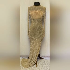 Evening body con gown